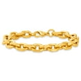 thumbnail image 6 of Invicta Jewelry Men's Knife Edge Oval Link Gold Plated Chain Bracelet (10.6mm) - 8.75", 6 of 7