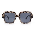 thumbnail image 2 of Womens Oversized Glitter Squared Rectangular Butterfly Plastic Sunglasses Slate Tortoise - Black, 2 of 4