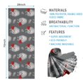 thumbnail image 2 of Cute Hedgehog with Red Bag Pattern Hot Yoga Mat Towel Non Slip for Hot Yoga - Quick-Drying Yoga Mat Cover with 4 Corner Pockets with Travel Bag - Hot Yoga Towel Non Slip 70"x26", 2 of 6