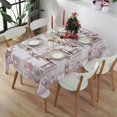 thumbnail image 3 of 1PC Snowflake Christmas Tablecloth - Rectangular - Washable - Xmas Tablecloth - Bow Printed - Solid Tablecloth for Indoor or Outdoor - Winter Holiday, Christmas, Home Party Decor, 3 of 5