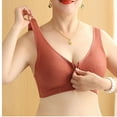 thumbnail image 7 of Plus Size Sports Bras for Women Adjustable Strap Full Coverage Bra Zip Front Lift Padded Basic Brassiere Underwear (3XL, Red), 7 of 7
