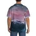 thumbnail image 5 of Naloa Boat Lighthouse Storm Waves Men's Loose Fit Cuban Collar Short-Sleeve Shirt with Button-down and Chest Pocket for Everyday Wear Outings - Medium, 5 of 7