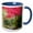 Blue/White, variant on 3drose, Washington State, Seattle. Autumn Color, Japanese Garden, 11oz Two-tone Red Mug