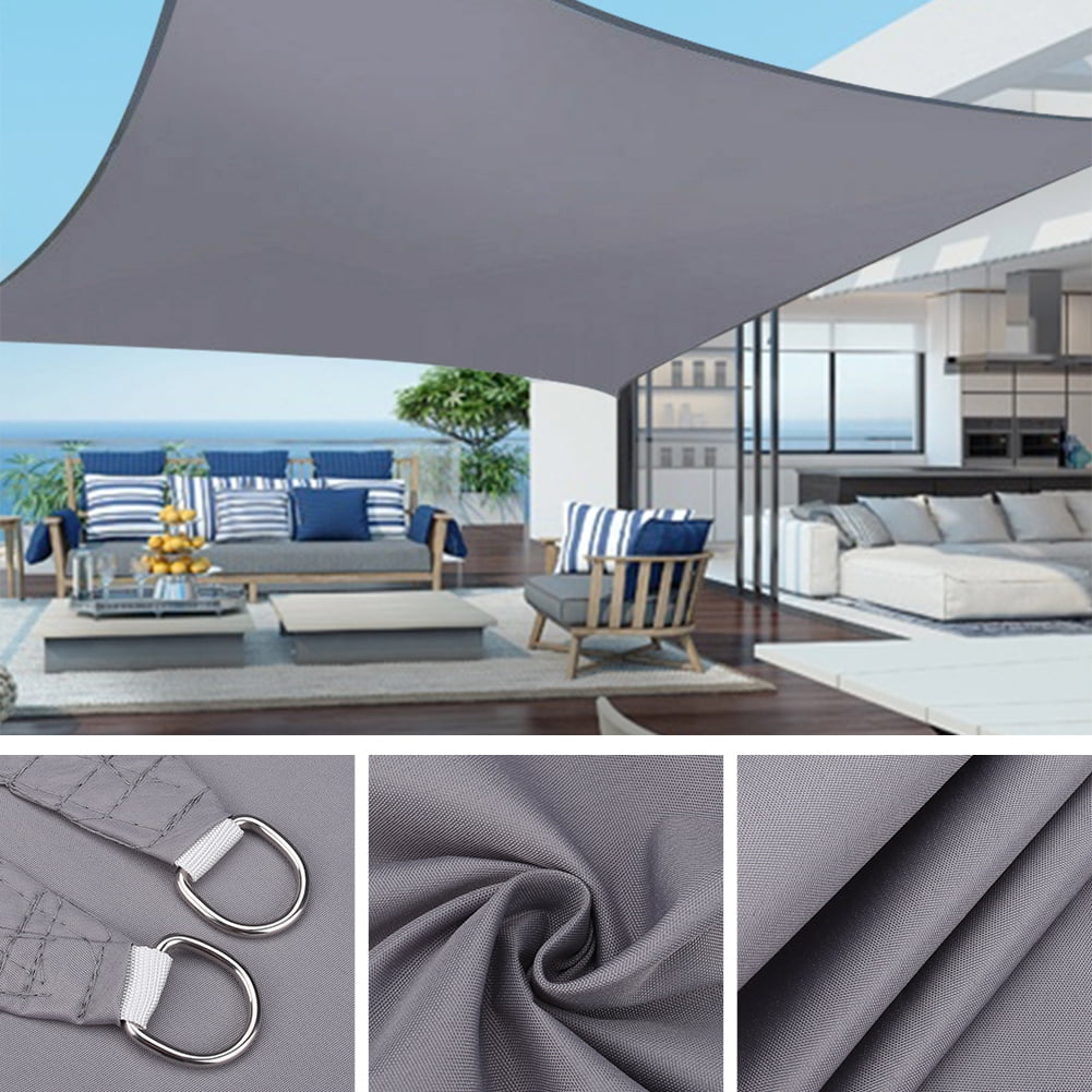 Pewter ~NOP~ Details about   Coolaroo Sun Shade 13 x 7 Rectangle Shade Sail Canopy 