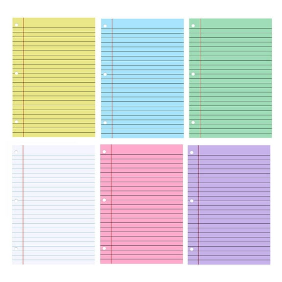 Jubilant Loose Paper 200 Sheets Quality College Ruled Paper 200 Sheets Loose Paper 8 X 10.5 College Ruled Ink Penetration Proof 3-hole Punched for Notebooks