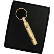 Prestige Import Group - Push Button Retractable Cigar Punch Cutter with Key Chain - Color: Gold