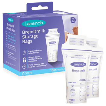 Lansinoh milk Storage Bags for feeding Moms, 100 Ct
