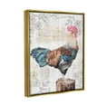 thumbnail image 3 of Stupell Industries Rooster with Vintage Pattern Animals & Insects Painting Gold Floater Framed Canvas Art Print Wall Art, 25 x 31, 3 of 10