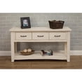 thumbnail image 2 of Bowery Hill Contemporary Rustic Collection Sofa Console Wood Table Antique White, 2 of 6
