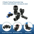 thumbnail image 3 of Uxcell 6 Pcs Conector de Unión en Ángulo para Conexión Rápida, Adaptador de Reductor de Tubo OD de 1/4" para Conexión de Sistema Neumático, Negro, 3 of 6
