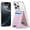 Pink, variant on Magnetic Wallet with Adjustable Phone Stand, Magnetic Card Holder Compatible for iPhone 17/16/15/14/13/12 Series, RFID Blocking, Come with Detachable Phone Case