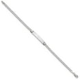 thumbnail image 2 of 14K White Gold bracelet ID Curb 7 in 4.5 mm 2.5 WG Flat Link, 2 of 3