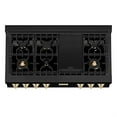 thumbnail image 4 of ZLINE 48 in. Autograph Edition Rangetop in Black Stainless Steel with Gold Accents (RTBZ-48-G), 4 of 5