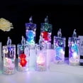 thumbnail image 3 of Dserhfy 1Pc/2Pcs Eternal Flower Flameless Candles LED Flickering Pillar Candles Valentine's Day Night Light for Wedding Home Decor, 3 of 8