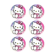 3" Round Pre-Cut Hello Kitty Edible Image Cupcake & Cookie Toppers By TNCT