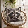 thumbnail image 1 of Funda de cojín con diseño de mascota | Funda de cojín decorativa cuadrada de poliéster | Funda de cojín para sofá de 45 x 45 cm con cremallera | Estampado animal multicolor para dormitorio y salón, 1 of 6