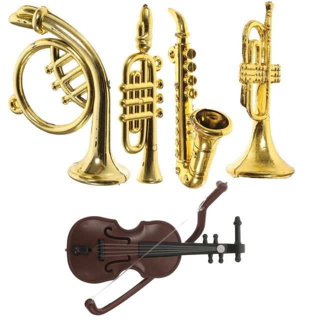 5 Pcs Instruments Miniatures pour Maison de Poupée Instruments pour Petite Maison Jouets Décoration de Maison de Poupée (1:12)