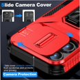 thumbnail image 3 of Funda para GANGXUN iPhone 15 Pro - Soporte metálico, Función magnética, Rojo, 3 of 6