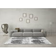 thumbnail image 3 of Ahgly Company Indoor Round Abstract Gray Modern Area Rugs, 4' Round, 3 of 4