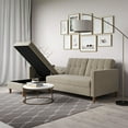 thumbnail image 3 of DHP Hartford Storage Reversible Sectional Futon with Chaise, Tan Chenille, 3 of 9
