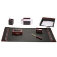 thumbnail image 1 of Dacasso Wood & Leather Desk Set, 7pcs, Rosewood, 1 of 4