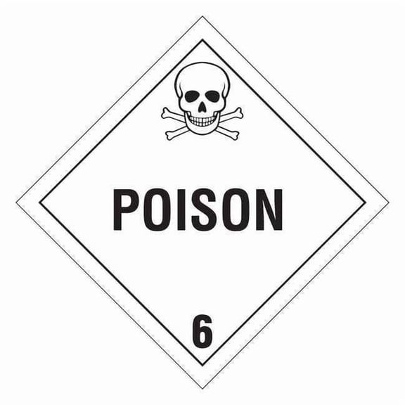 Brady DOT Container Placard,10-3/4" Label W 60431