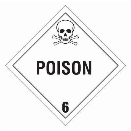 Brady DOT Container Placard,10-3/4" Label W 60431