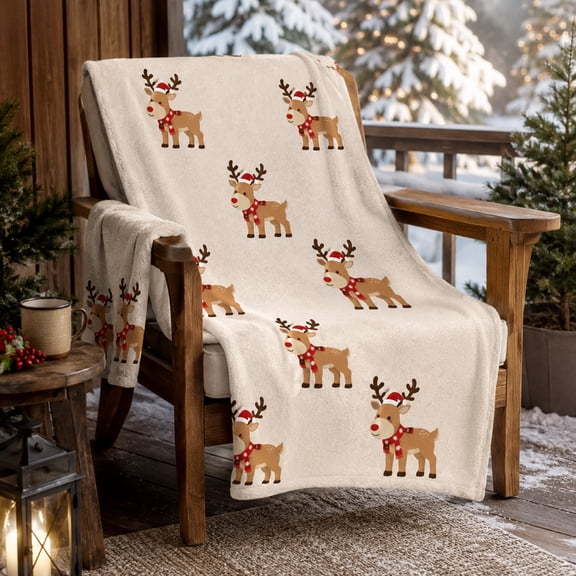Ouuluon Lightweight Flannel Throw Blanket, 59x39 inch Soft Decorative Cover for Couch and Bed