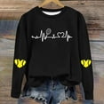 thumbnail image 2 of Timegard Crewneck Sweatshirt for Women Drop Shoulder Pullover Print Fall Winter Casual Loose Comfy Tops, 2 of 4