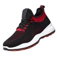 thumbnail image 4 of AUDeals Men's Mesh Slip On Sneakers, Breathable Flying Woven Shoes with Wide Fit Comfort for Gym and Walking (Red, 9.5), 4 of 4