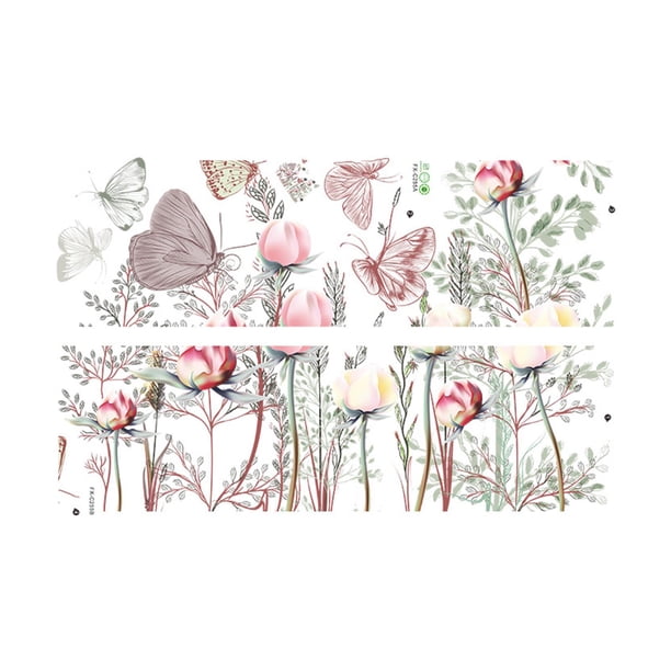 de pared de flores y mariposas, decoración del hogar, decoración de pared, calcomanía de pared para habitación de niños