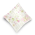 thumbnail image 5 of Pastel Flowers and Butterflies 18x18 Inch Plush Velvet Pillowcase Double Sided Print, Hidden Zipper, 5 of 7