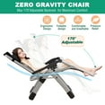 thumbnail image 4 of MOPHOTO Oversized Zero Gravity Chair Support 440bls, 24In XL Lawn Recliner, Reclining Patio Lounger Chair, Folding Portable Chaise with Detachable Soft Cushion, Cup Holder, Headrest, 4 of 9
