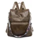 thumbnail image 3 of Mochila sólida 2024, bolso de viaje retro de PU de diseñador de moda para mujer, bolso escolar pequeño retro para mujer, bolso de hombro multifuncional, 3 of 5