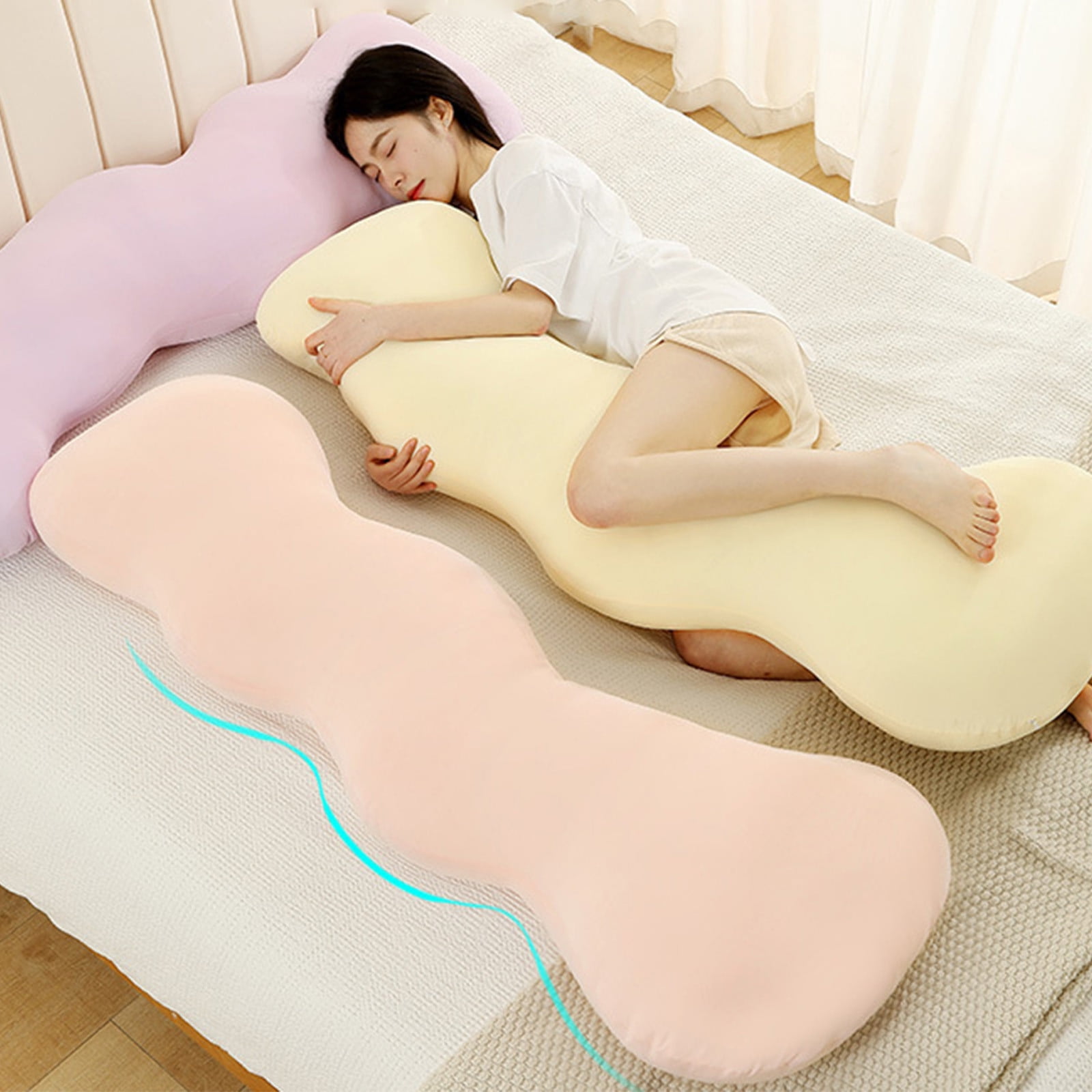 Xaoshaoyi King Size Bed Pillows for Sleeping Memory Foam Filled Body Pillows for Adults Super Soft and Supportive Pillows for Back, Side or Stomach Sleepers, Pink