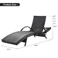thumbnail image 2 of Historyli Go5H 80'' Outdoor Chaise Lounge Chairs Set Of 2, Patio Rattan Wicker Reclining Chair With Pull-out Side Table, Adjustable Backrest Ergonomic Design Pool Lounge Chairs, 2 of 9