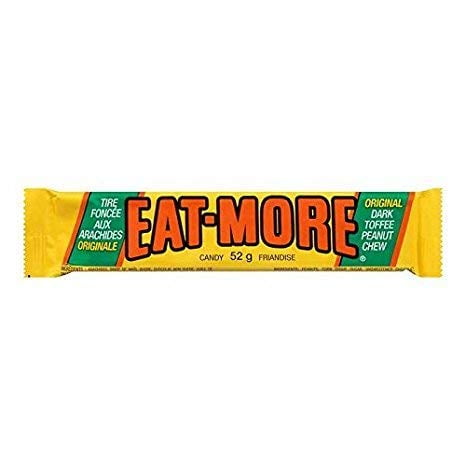 Lot of 10 Eat-more Candy Bars Dark Canada Toffee Peanut Chocolate Candy ...