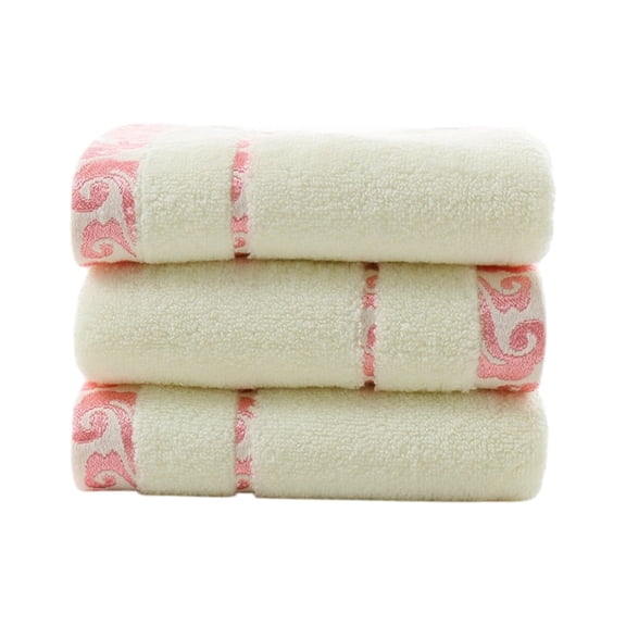 Btomtd Absorbent and Quick Dry Face Cotton Towels, Soft Washcloth for Bathroom and Gym, Highly Absorbent Bath Towels for Daily Use, 1-Pack, Size 30" x 13", Pink