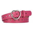 thumbnail image 5 of AJGRHE Girls Belt Size 6-12 Kids PU Leather Waist Belt Hollow Heart Design Metal Buckle for Girl Dress Pants Jeans RD2 One Size, 5 of 5