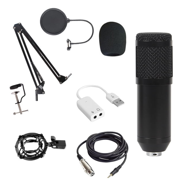 Pisexur Electronics para hombres BM800 Micrófono de condensador con tarjeta de sonido USB, soporte a prueba de explosiones, grabación, juegos en vivo, karaoke, transmisión, equipo especial, micrófono