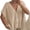 Khaki, variant on Short Sleeved Oversized Women Solid V-neck Casual Loose Knit Sweater Lightweight Button Tops