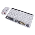 thumbnail image 1 of Clavier Sans Fil, Rétroéclairage RVB Ultra Mince Clavier et Souris GFSK Ensemble Silencieux pour Ordinateur Portable Blanc,Noir, 1 of 7