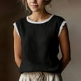 thumbnail image 6 of Purcolt Womens Cotton Linen Tank Tops Casual Boho Eyelet Embroidery Crewneck Sleeveless Tee Tops Trendy Soft Loose Fit Basic Shirts for Beach Vacation Party, 6 of 9