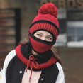 thumbnail image 4 of Kelon Thick Fleece Lined Hat Scarf 3-Piece Set, Warm Knitted Cold Weather Accessories, One Size Bomber Hats, 4 of 4