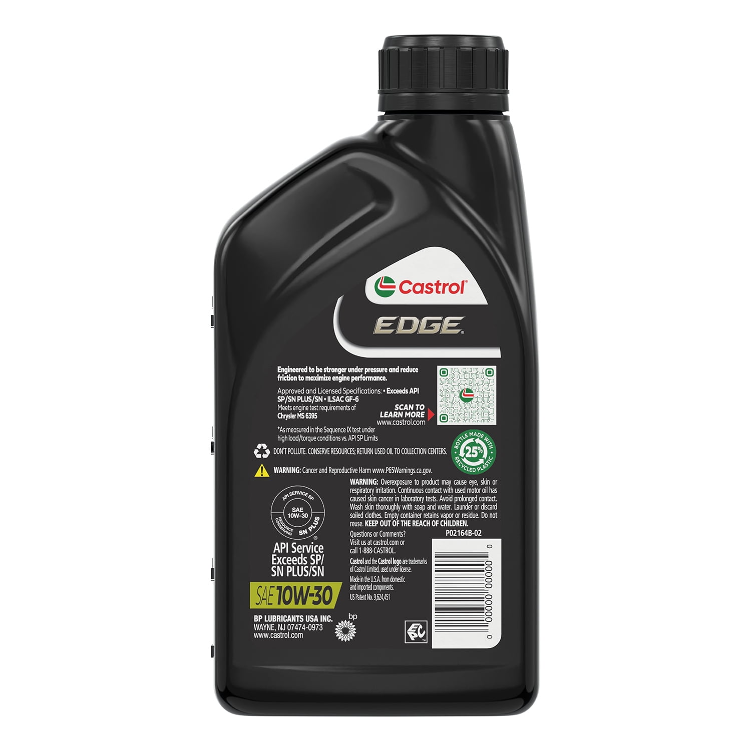 (4 pack) Castrol Edge 10W-30 Advanced Full Synthetic Motor Oil, 1 Quart