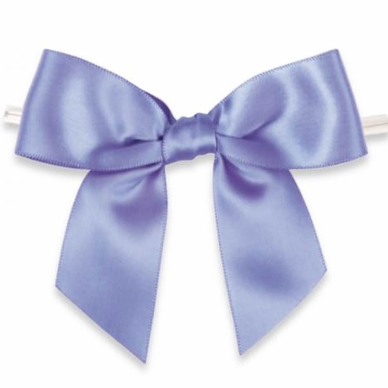 4-1/2 x 2-3/4” Pre-Tied Bow – Self-Adhesive 1-1/2” Blue