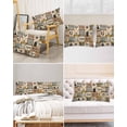 thumbnail image 6 of Animals Farmhouse Satin Pillowcase for Hair and Skin with Zipper, Soft Breathable Cooling Silk Pillow Cases, Vintage Farm Country Star Brown Plaid Throw Pillow Covers Standard Size 20"x26" Set of 2, 6 of 6