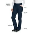 thumbnail image 4 of Grey’s Anatomy by Barco - Women’s Mia Pant, Easy Care Medical Scrub Pants w/ 6 Pockets & Elastic Drawcord Waistband Steel M, 4 of 6