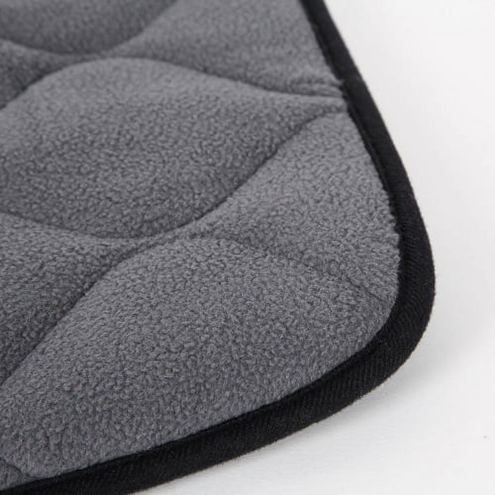 QIAOQI Dog Bed Crate Mat Grey Kennel Pad | Washable Orthopedic Pillow Pet Beds Cushion Padding Bolster