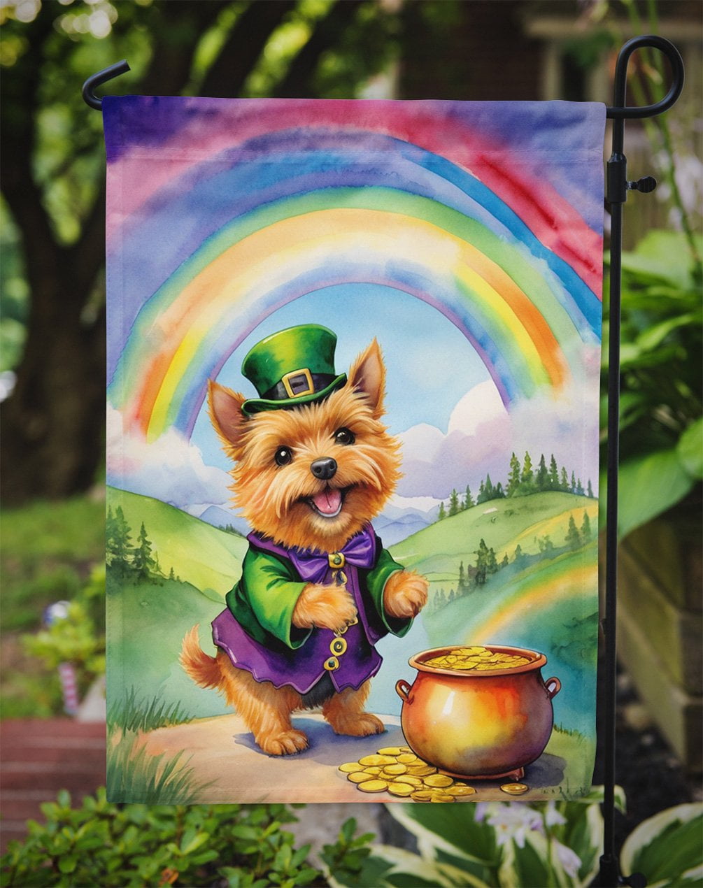 Norwich Terrier St Patrick's Day Garden Flag 11.25 in x 15.5 in